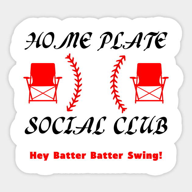 Home Plate Social Club Pitches Be Crazy Baseball Mom Womens Sticker by DesignergiftsCie